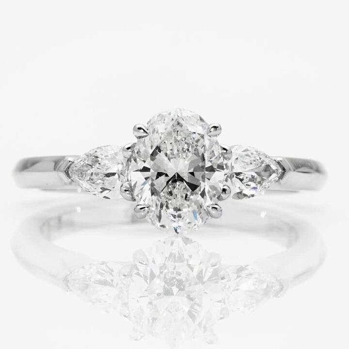 Promise Oval Diamond Engagement Ring