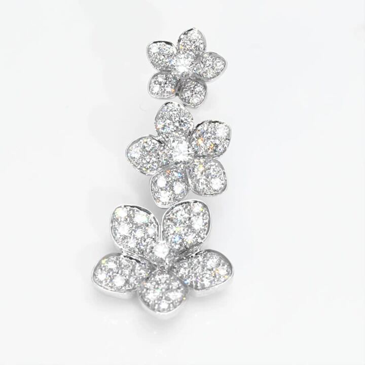 Wild Flower Diamond Drop Earrings