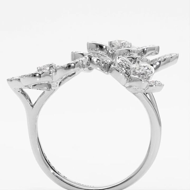 Wild Flower triple diamond ring, Diamond | Graff