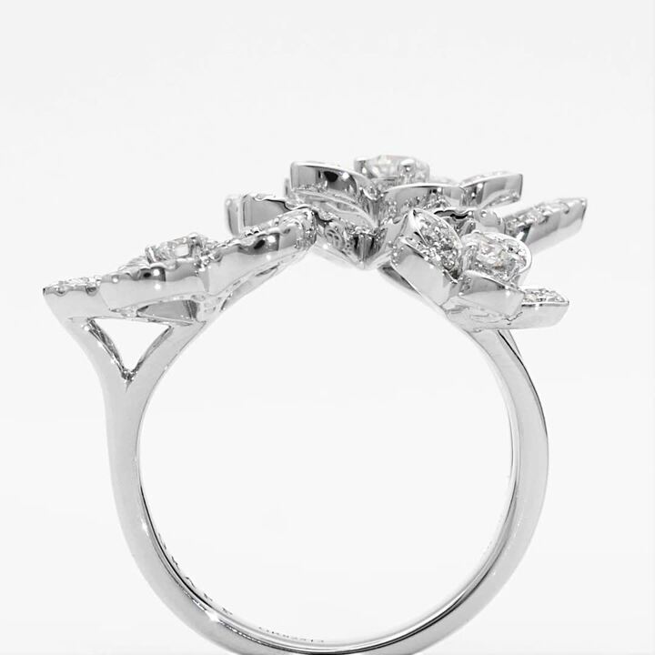 Wild Flower Triple Diamond Ring