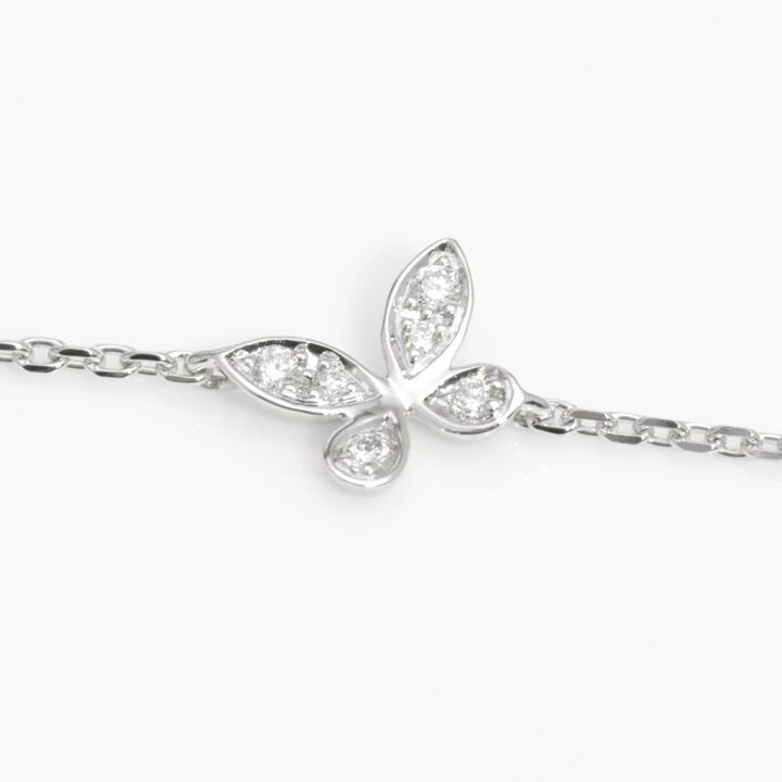 ぴっぴ【GRAFF】パヴェ バタフライ ダイヤモンド プティ ブレスレット パヴェ バタフライ ダイヤモンド プティ ブレスレット, ホワイト
