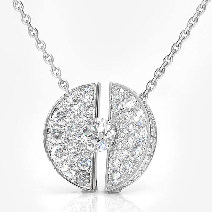 ♧moon♧ 1/8 CT. T.W. Diamond Crescent Moon and Star Pendant in 10K