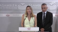 Vídeo: María Guardiola, al borde de la lágrima