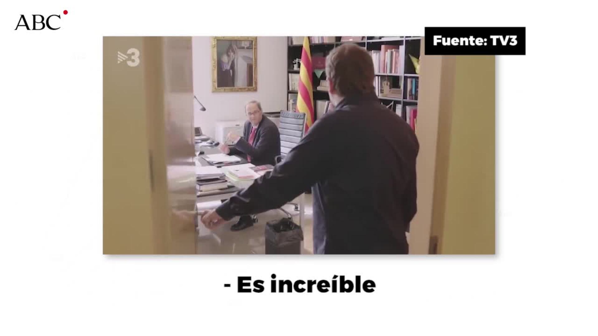 Torra teatraliza para TV3 una escena en la que Sánchez no le coge el teléfono