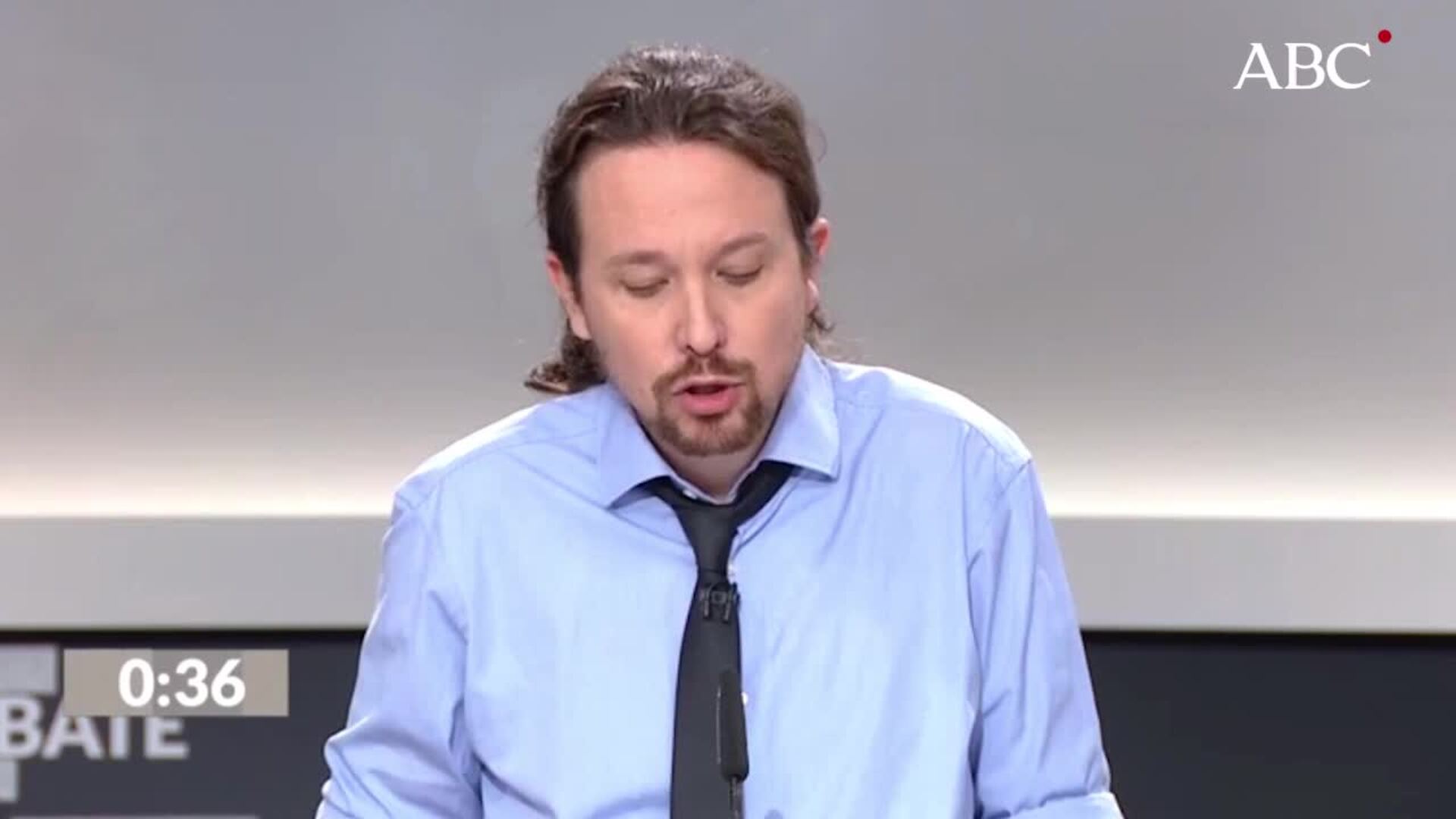 Vea el minuto final de Pablo Iglesias en el debate