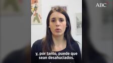 Irene Montero pide parar un desahucio en un piso de alquiler difundiendo el nombre de la propietaria