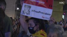 El independentismo se manifiesta en las calles de Barcelona tras la detención de Puigdemont