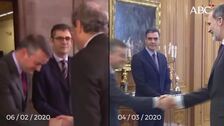 Iván Redondo saluda al Rey con un cabezazo como el que hizo inadecuadamente a Torra