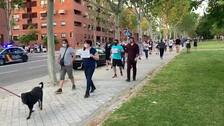 Decenas de manifestantes en Puente de Vallecas: «Mordazas no, Marlaska dimisión»