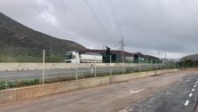 Así han llegado a Cartagena los 13 camiones de Toledo en busca de piensos para el ganado