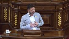 Rufián, a Sánchez e Iglesias: «Se van a arrepentir de lo de hoy»