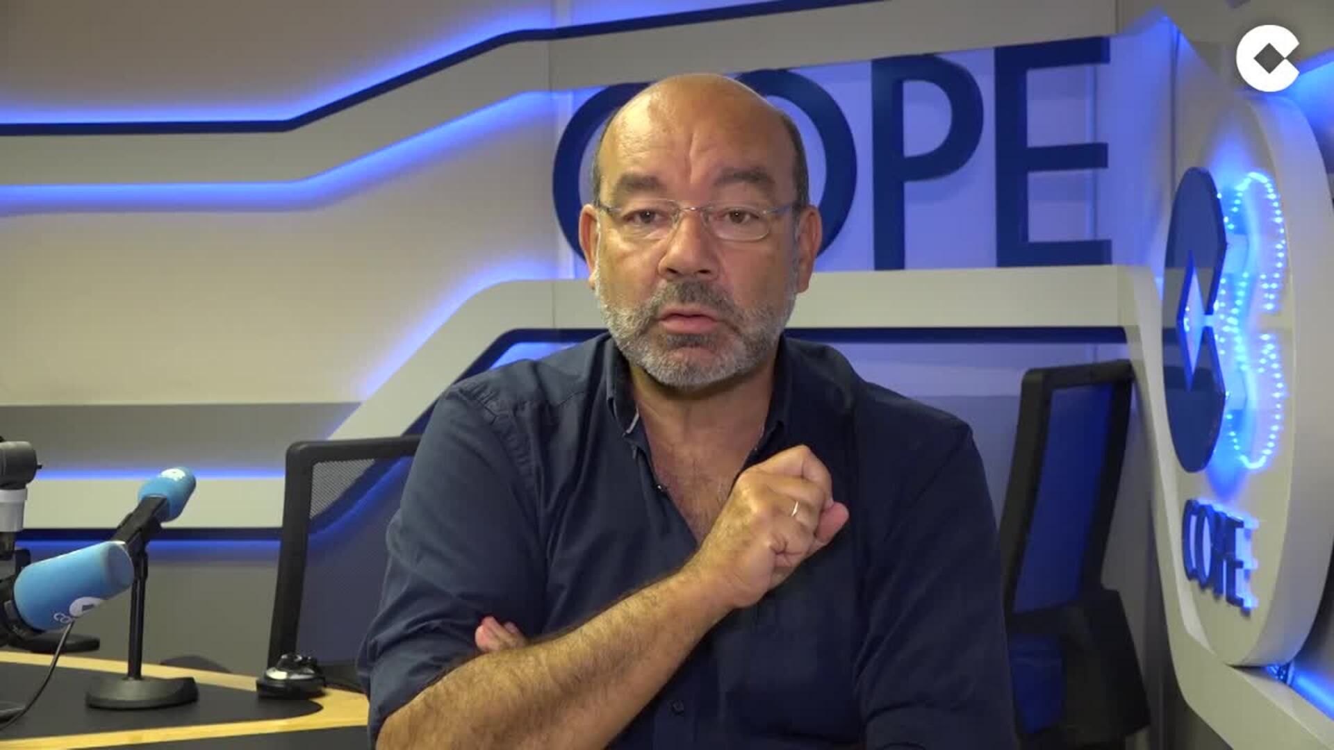 Ángel Expósito en los estudios de COPE