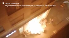 Arde una tienda de Zara en Lérida por los disturbios provocados por los CDR