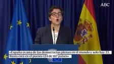 González Laya responde al ministro ruso de Exteriores: «En España no hay presos políticos. Hay políticos presos»