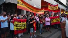 Protestas en Blanquerna coincidiendo con la Diada por el juicio contra miembros de grupos de ultraderecha