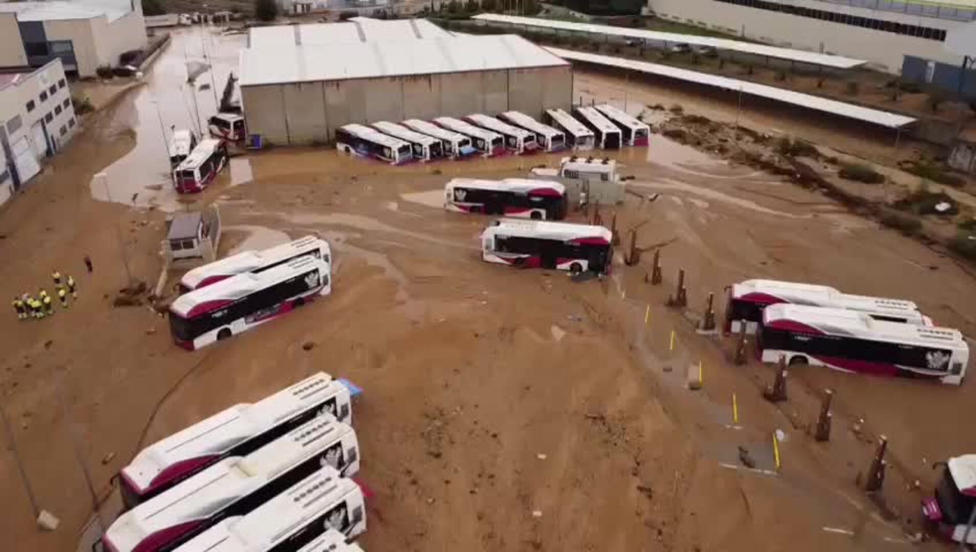 El vídeo de los autobuses urbanos de Toledo y su cochera destrozada