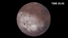 Las impresionantes imágenes de una noche nublada en Marte
