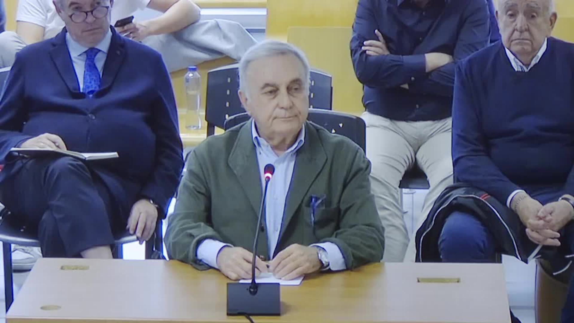 Imagen de la declaración de Joaquín Barceló, este miércoles, durante el juicio del caso Erial