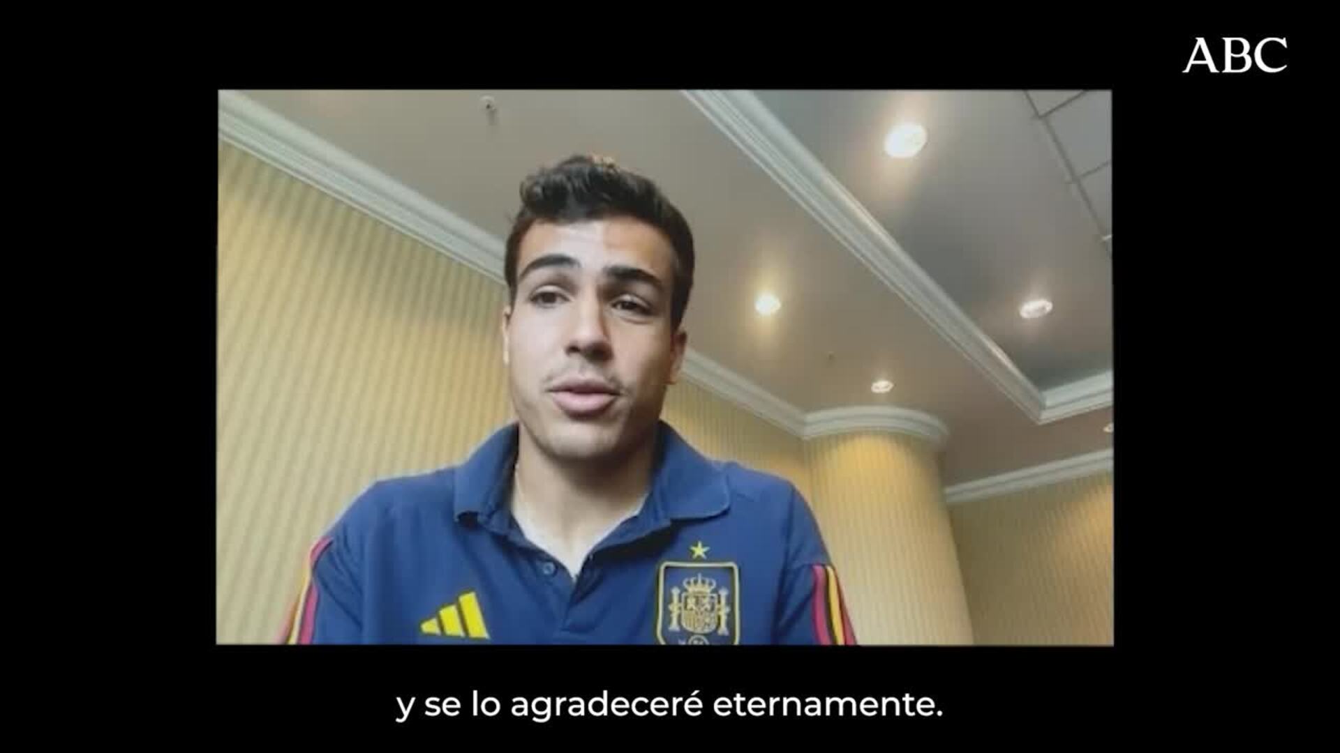 Manu Sánchez, en el entrenamiento de la Sub 21