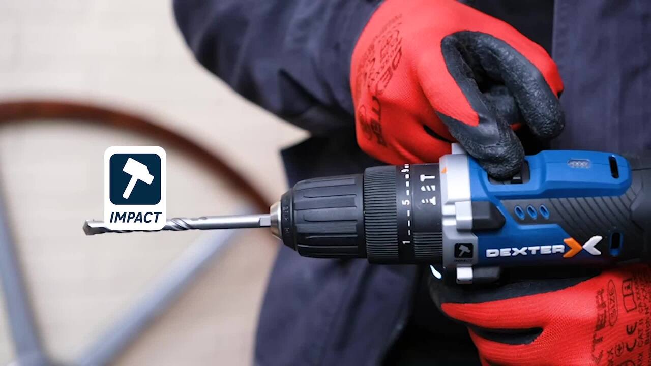 Wiertarko-wkrętarka udarowa 20V 60Nm 2+4 Ah + ładowarka