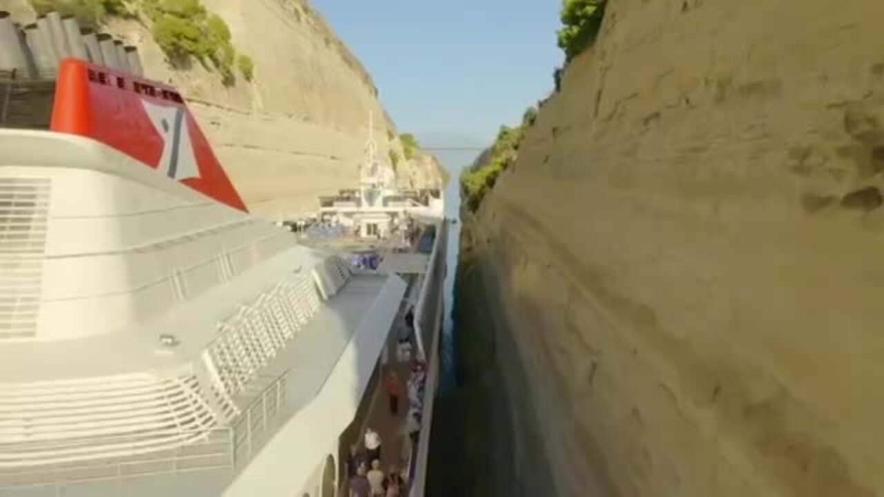 Flipboard Cruise Ship Becomes Largest Ever Vessel To Pass Through Greeces Corinth Canal