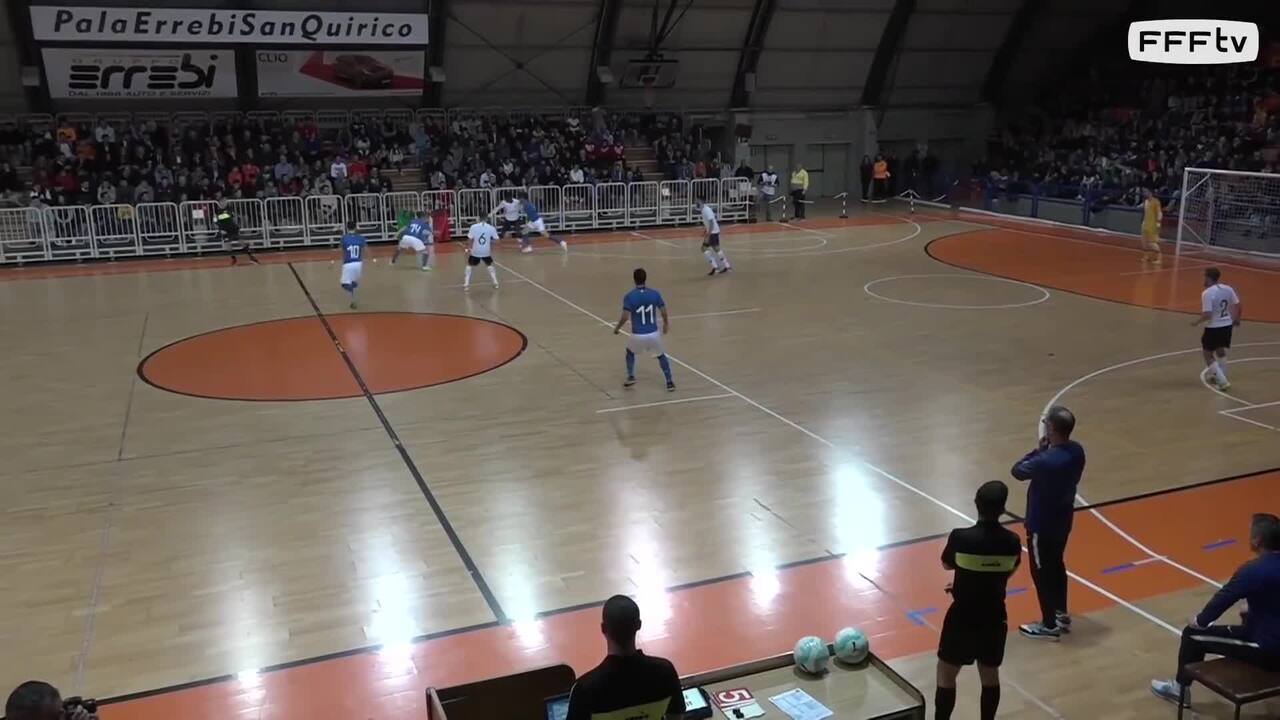 Futsal Italie-France (2-2 et 3-3), les buts