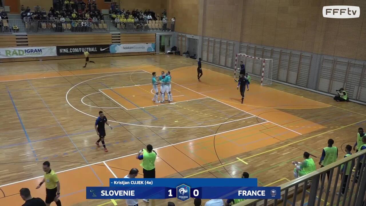 Futsal Slovénie-France (2-2 et 8-1), les buts