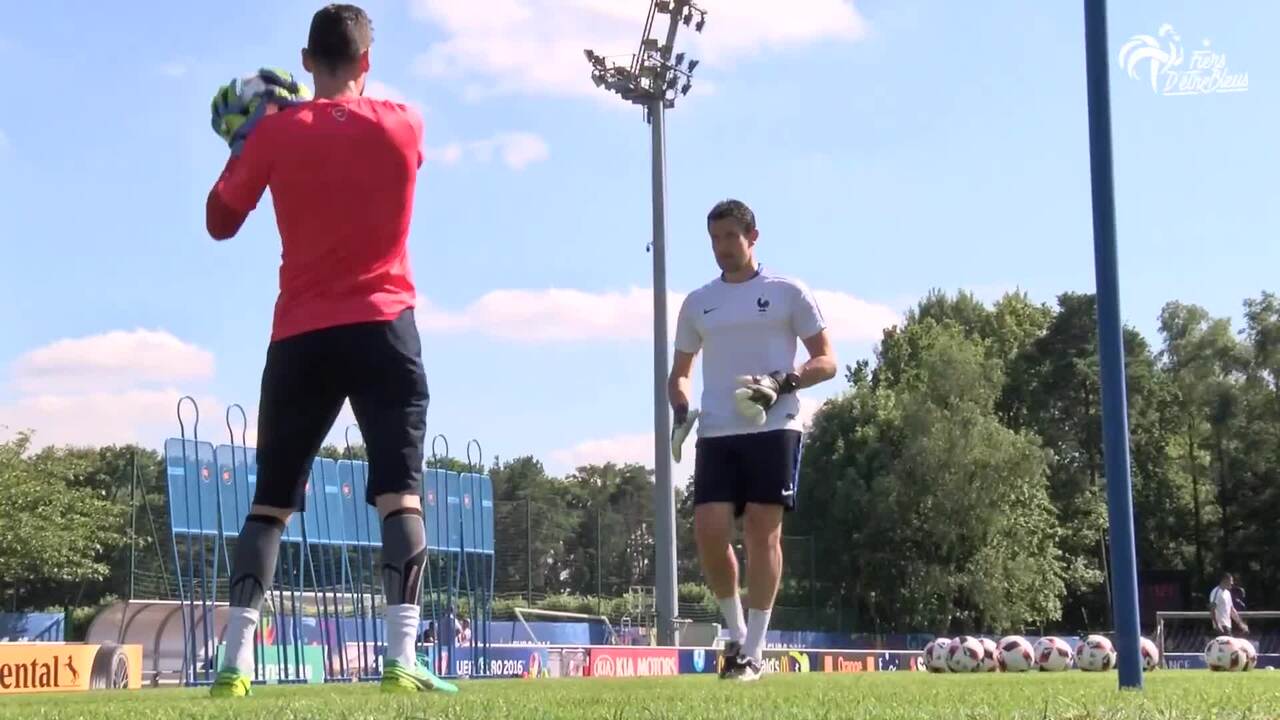Dernier entrainement des Bleus à Clairefontaine avant France - Portugal