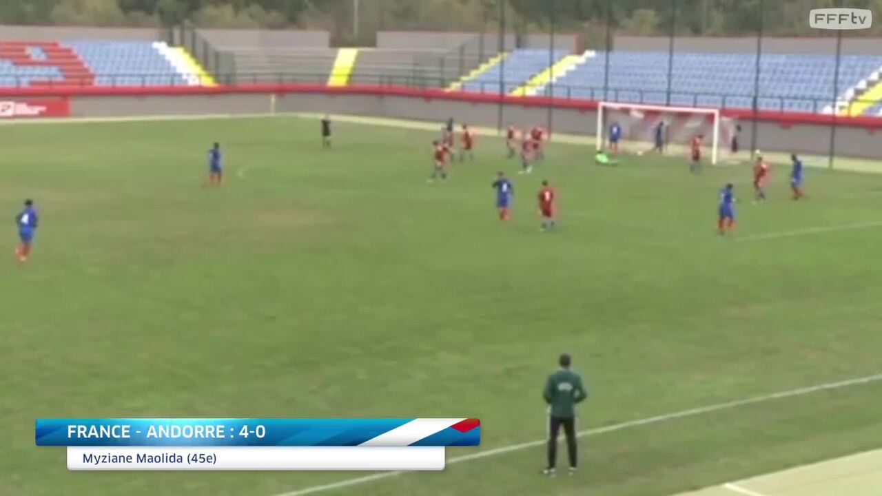 U19, 1er Tour Euro 2018 France - Andorre (7-0), les buts