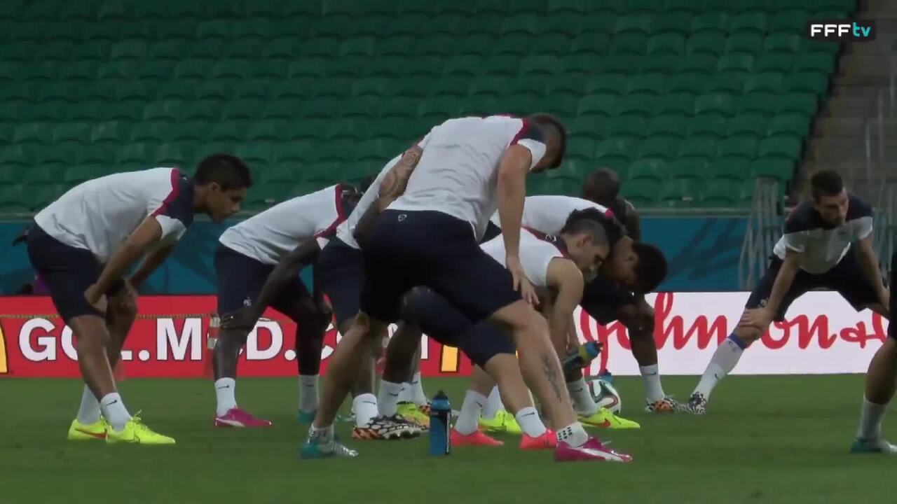 Dernier entraînement avant France - Suisse à Salvador