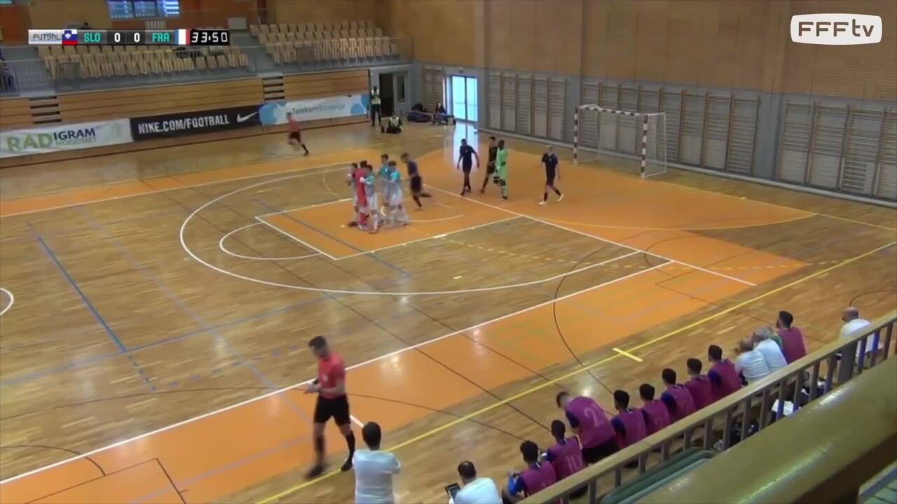 Futsal U21, Slovénie-France (2-3 et 4-4), les buts