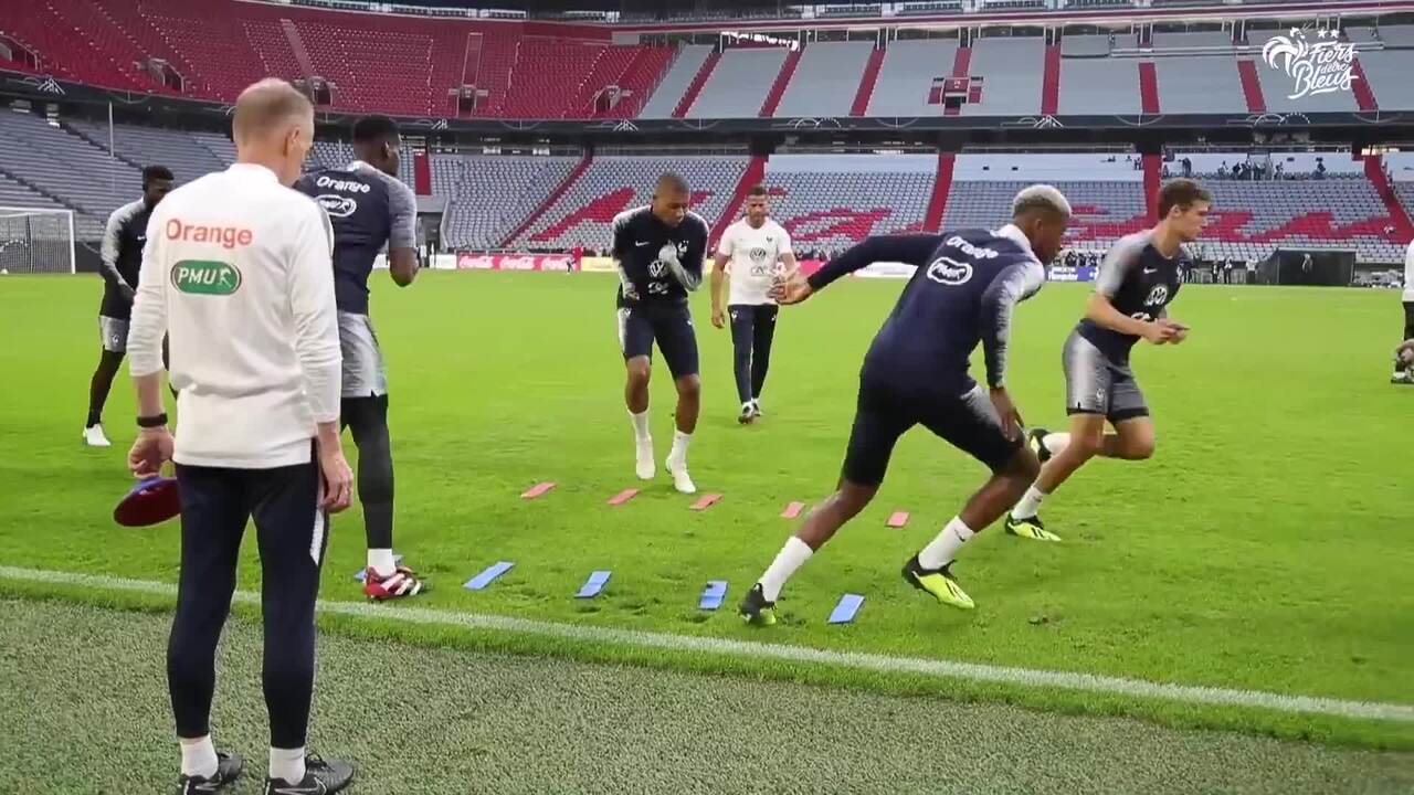 L'entraînement des Bleus à Munich