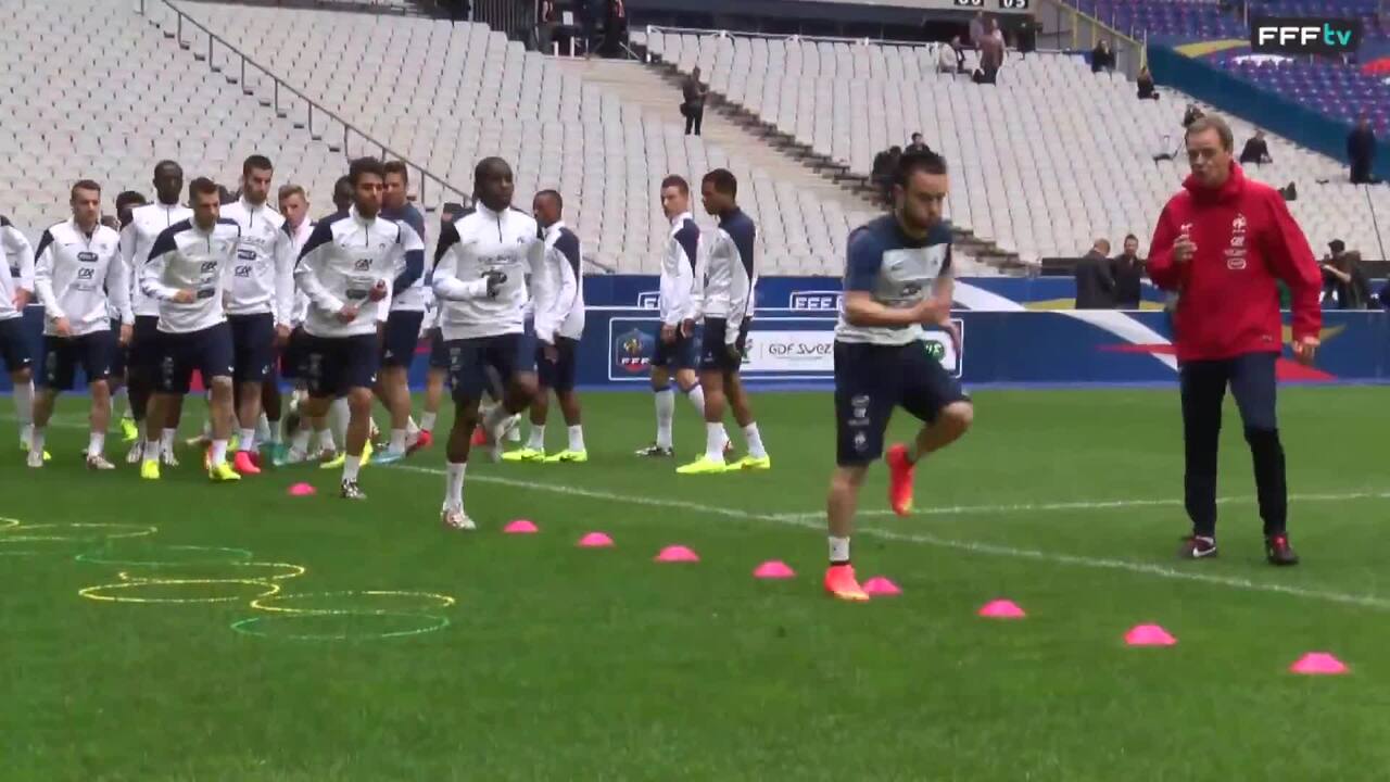 Entraînement à huis clos veille de France-Norvège