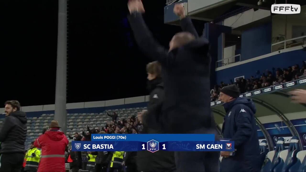 8es de finale SC Bastia - SM Caen (2-2, 3 tab à 5), le résumé, Coupe de France