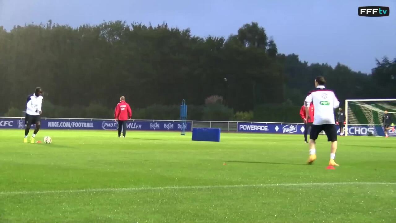 Les Bleus à l'entraînement à Clairefontaine