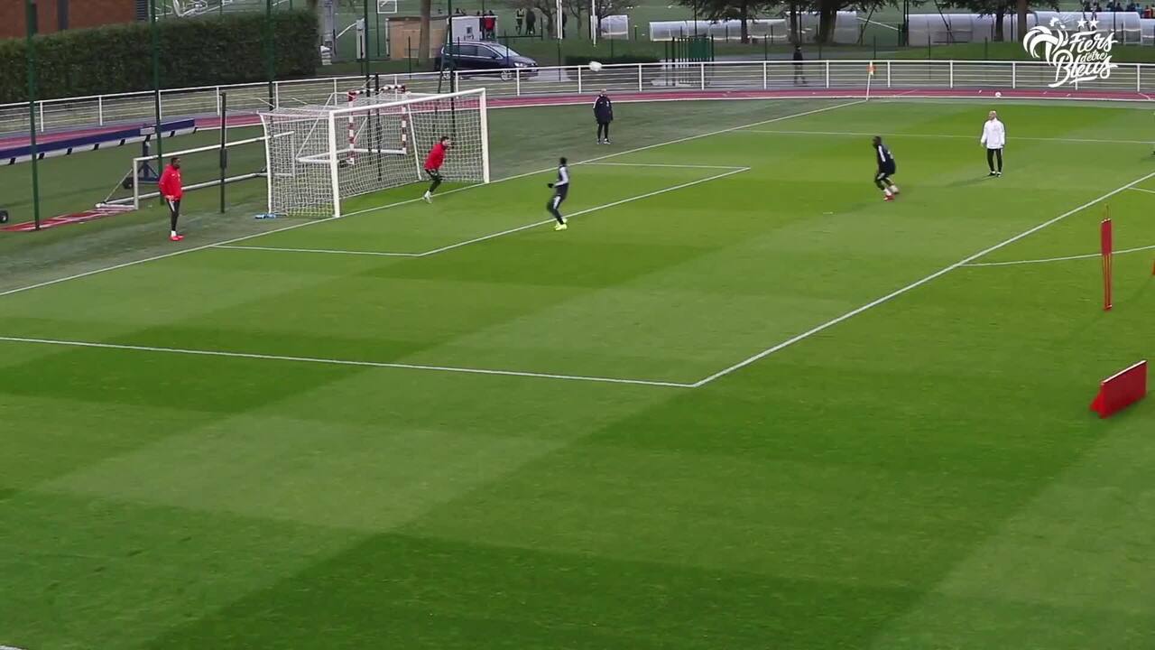 Le premier entraînement des Bleus à Clairefontaine, Equipe de France