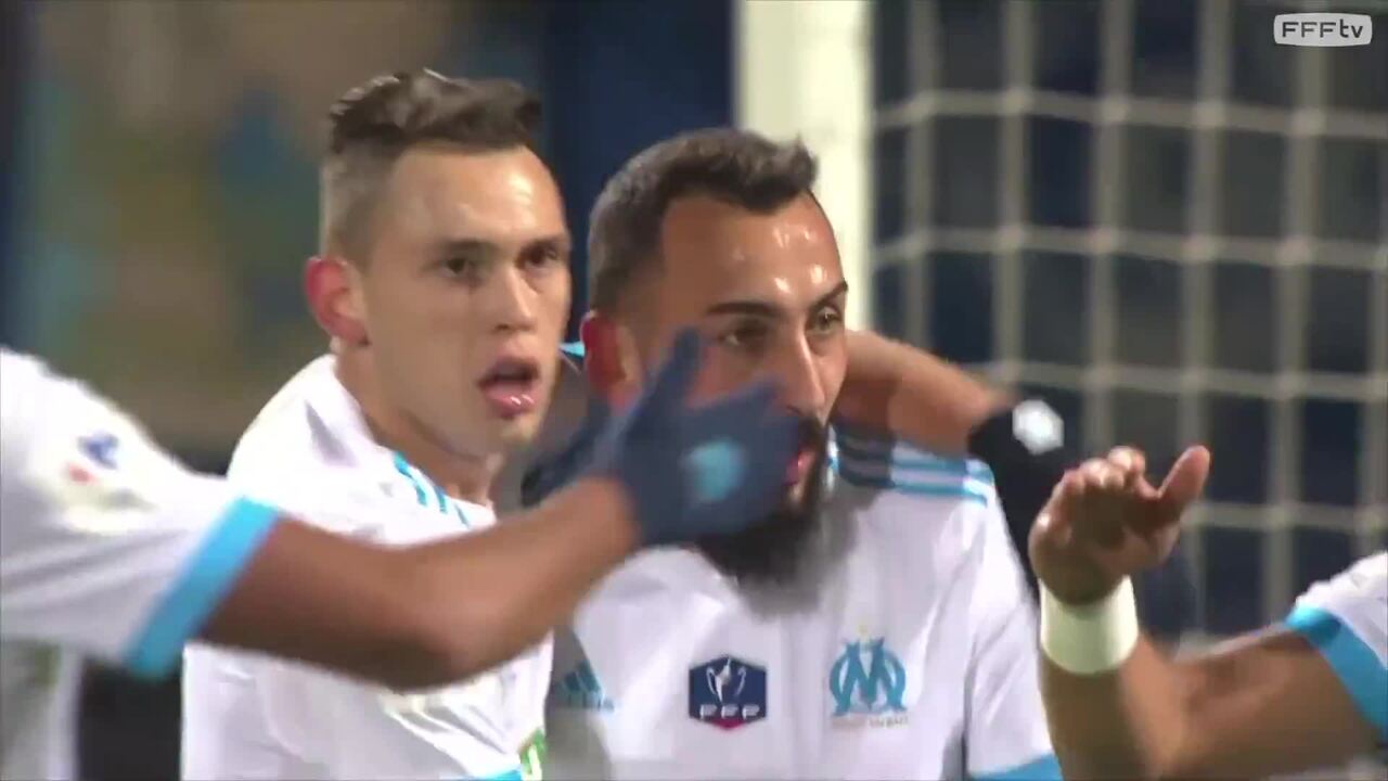 Coupe de France, 8es de finale F. Bourg en Bresse-Ol. Marseille (0-9), les buts