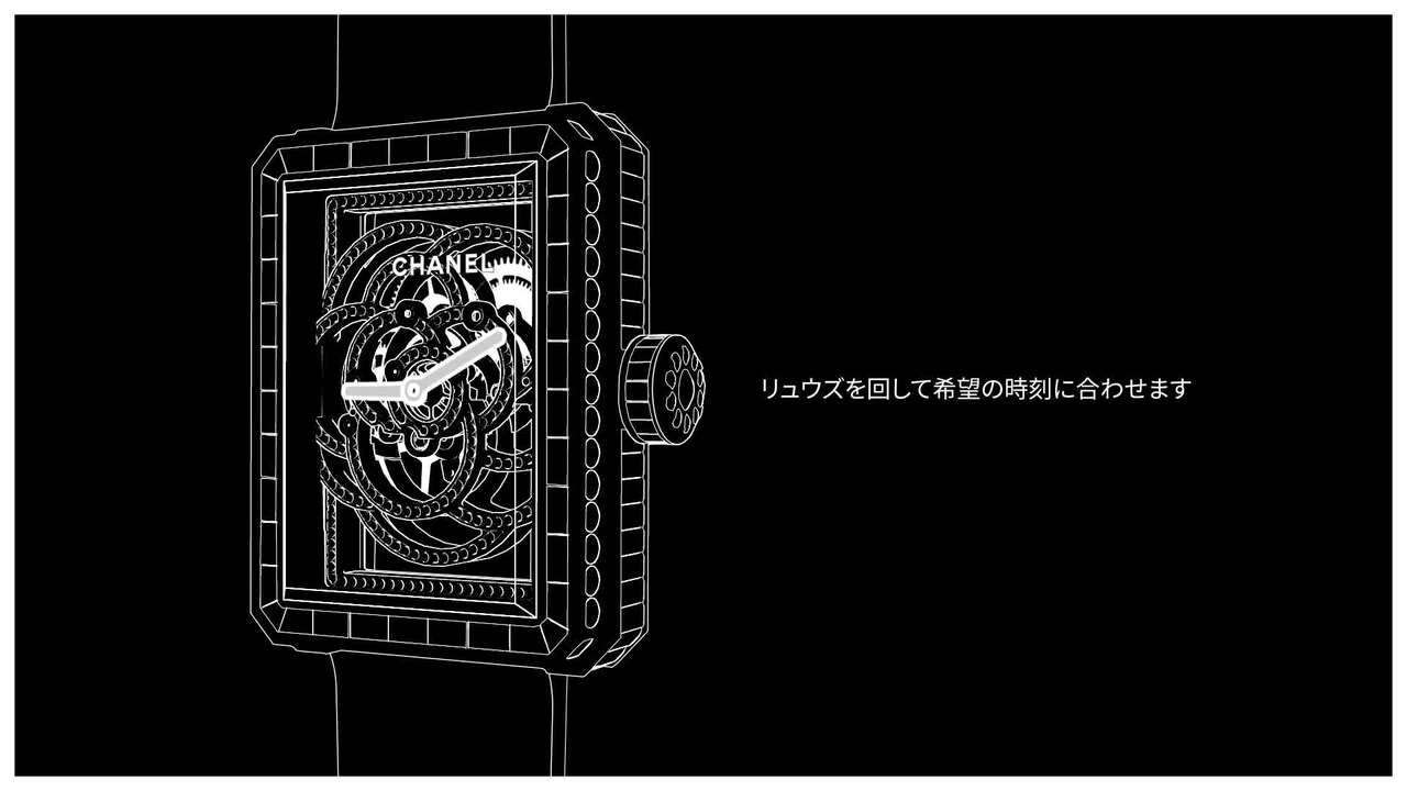 プルミエール カメリア コレクション スケルトン手巻き機械式