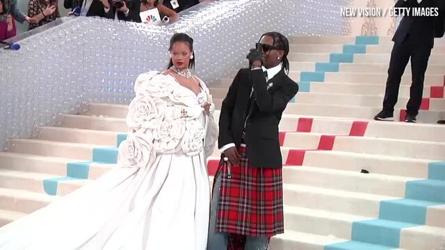 A$AP Rocky jumps over fence using fan's face as 'springboard' to get into  hotel before Met Gala and her look says it all