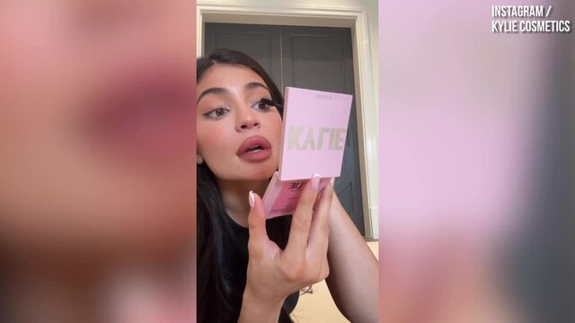 Kylie Jenner promotes her Cosmetics Gloss line in new video