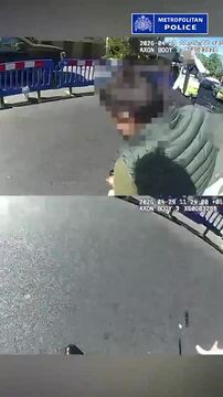 Watch shocking moment police officers confront suspected Golders Green terrorist who refuses to drop knife