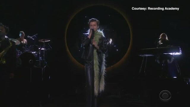 Harry Styles Opened The Grammys Shirtless In A Leather Suit And We