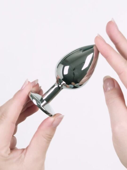 Lovehoney Jeweled Metal Large Butt Plug 3.5 Inch Clear