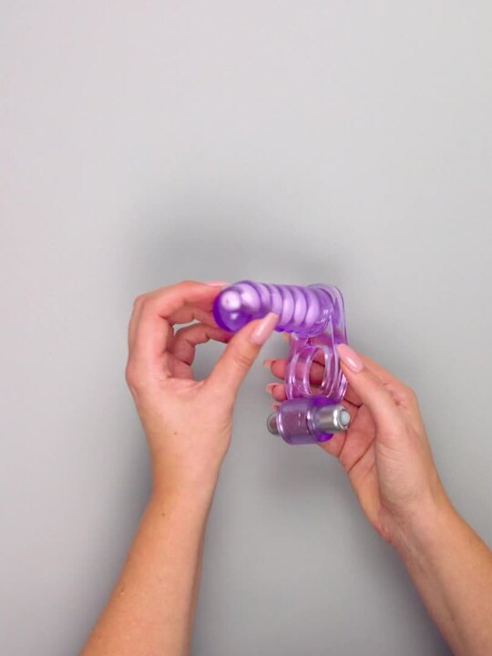 double diver sex toy Double Diver Vibrating Double Penetration Cock Ring