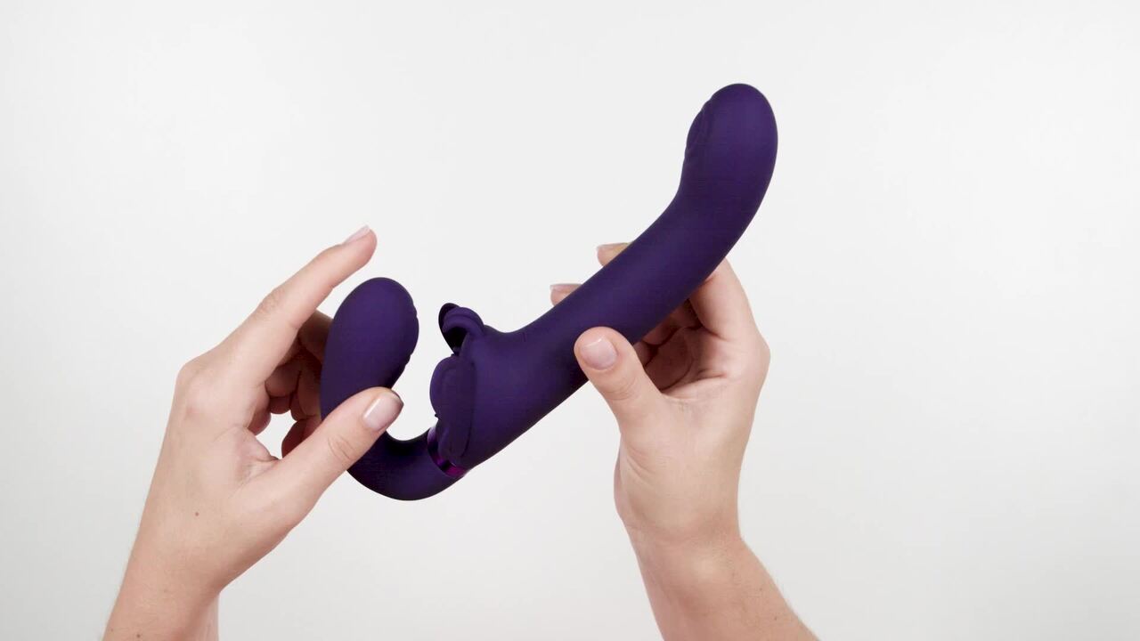 Vive SATU Rechargeable Pulsing Strapless Strap-On with Clitoral Stimulation  - Lovehoney