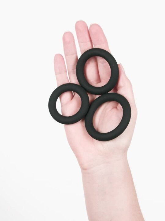 Lovehoney Get Hard Extra Thick Silicone Cock Ring Set (3 Count)