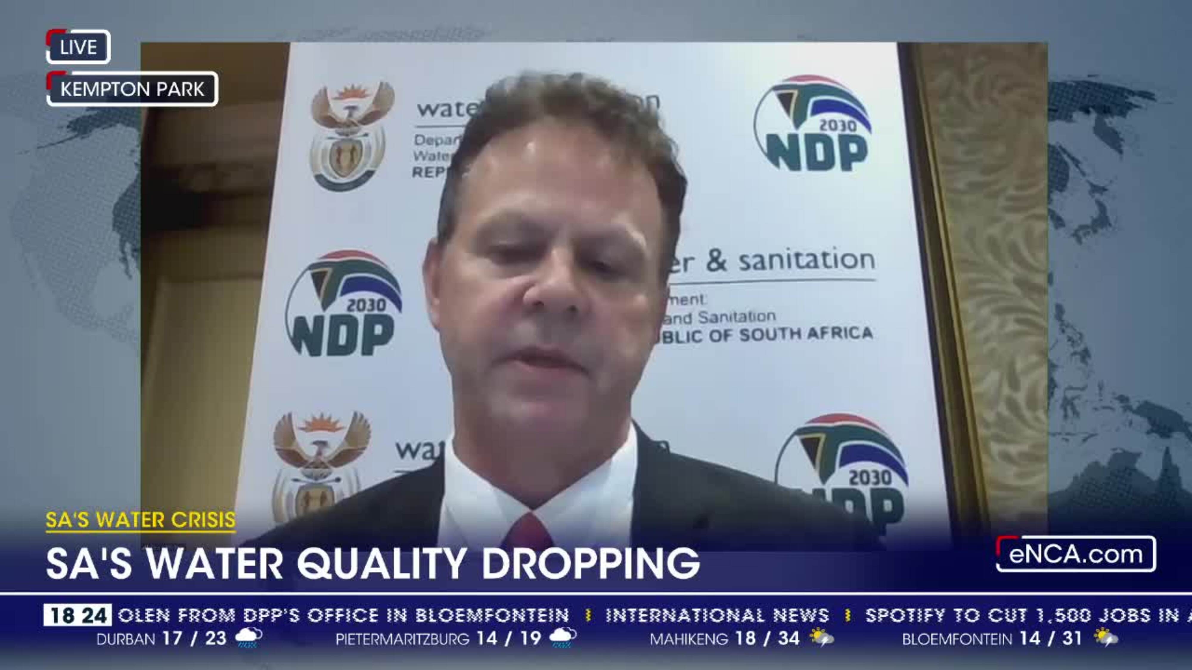 WATCH Water and Sanitation DG speaks on SA s water quality eNCA