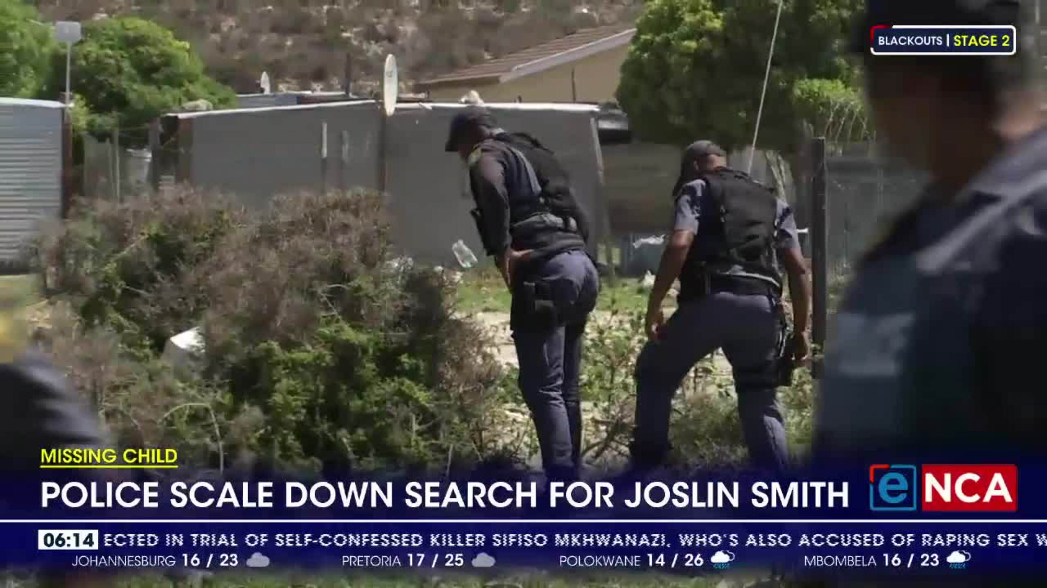 WATCH | Police scale down search for little Joshlin Smith - eNCA