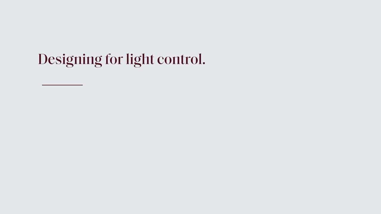 Design principle 9 - Lighting