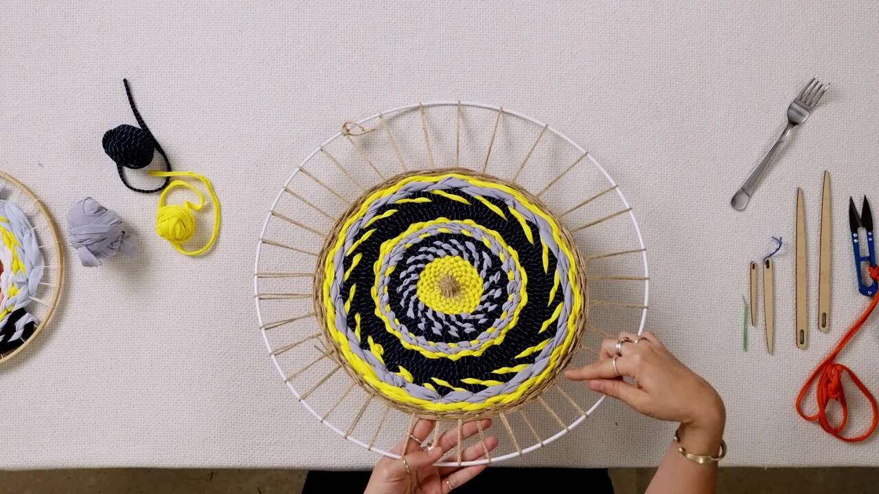 Reviewing the finished weave